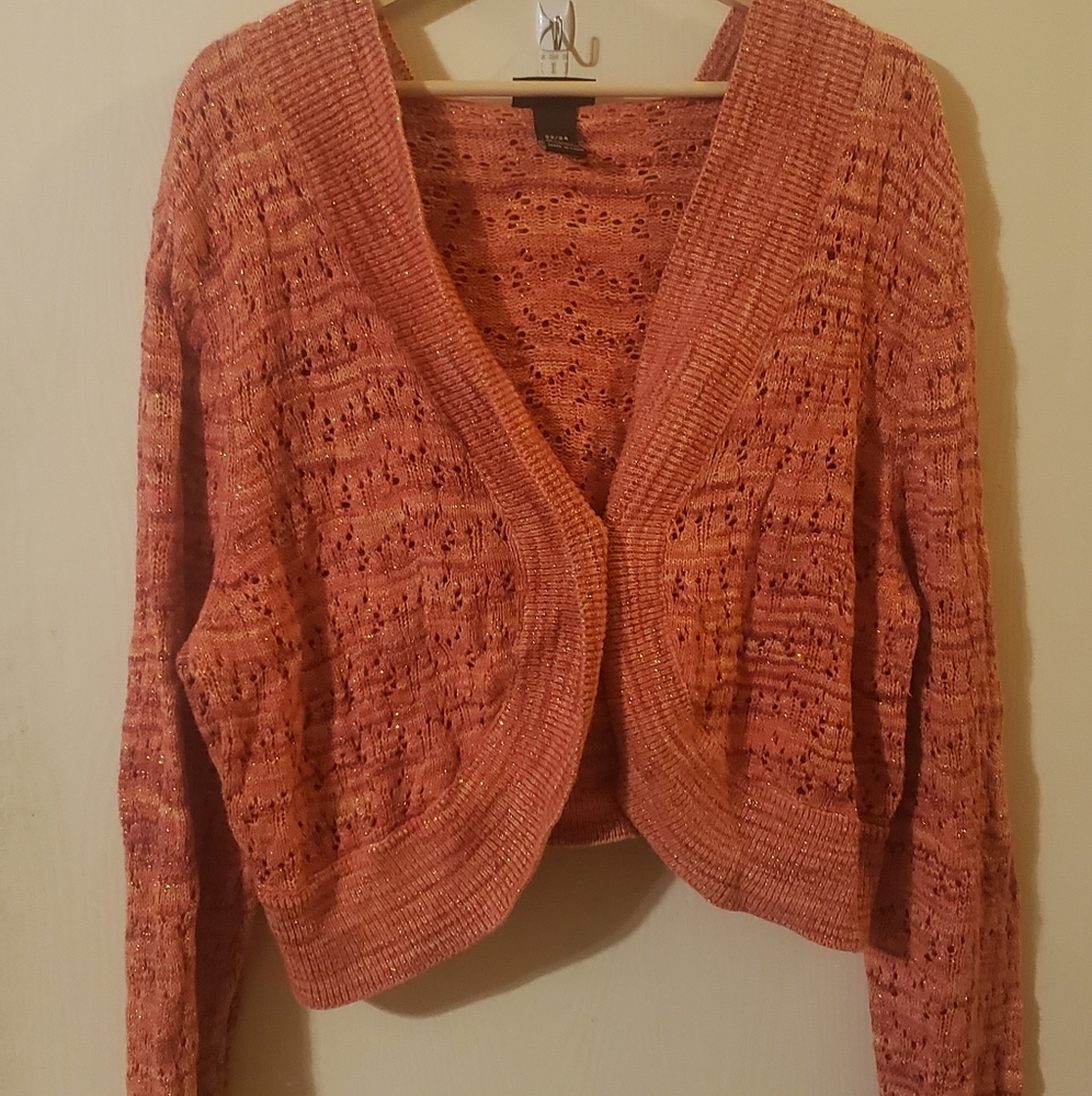 Lane Bryant Hooded Knit Cardigan